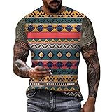 Men Soft T-Shirt Casual Short Sleeve Lightweight Basic Tee Shirts Big & Tall Crew Neck Vintage Printed Muscle TshirtsJogging Athletic Set Workout Tracksuit Sportswear(Yellow,XXXXL)