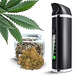 Vaporizer-Tragbarer Verdampfer Kräuter mit Ceramic Chamber and OLED Display, No Nicotine No liquid (Schwarz)