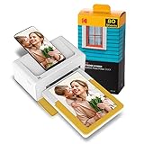 Kodak PD460 Dock Plus, 4x6 fotodrucker, Kompatibel mit Allen Bluetooth- und Smartphone, Tintenpatronen und 90 Fotopap