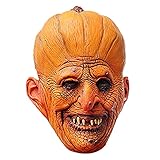 QSCTYG Halloween Gruselmaske,Karneval Party Kürbis Maske Halloween Kürbis Kopfbedeckung Ostern Geister R