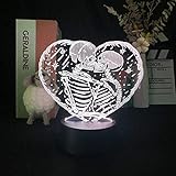 Schönes Geschenk, Anime-Totenkopf-Tattoo, Geburtstagsdekoration, einzigartiges Geschenk, 3D-Nachtlicht für Babys/Geburtstag/Weihnachtsgeschenk