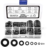 Queta 684pcs Flach Unterlegscheiben 9 unterschiedlichen Typen der Unterlegscheiben M2 M2.5 M3 M4 M5 M6 M8 M10 M12 Scheiben und Sicherungsscheiben,Beilagscheiben Sortiment S