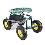Fahrbar Rollwagen Arbeitssitz Gartensitz Gartenwagen Sitzwagen Gartenhelfer Gartensitz Rollwagen Werkstattwagen Rollsitz Rollsitz Werkstattwagen Belastbar bis 150 kg