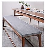 Outdoor-Gartenbank Bank Sitzkissen rutschfestes langes Esszimmersitzpolster, rechteckige Sitzbank Weiche Polstermatte Schaukelstuhlkissen Sitzkissen Bankpolster Auflage (Size:100*40*3cm,Color:grau)