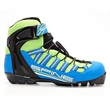 Spine Rollski Schuhe Skiroll Combi Sommer Roller Skike Schuhe für NNN Profile Bindungen (Blau/Lime, 43)
