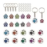 ZXC 20pcs/Set.DIY.Keychain Makings Eisensprungringe Split Key Ringe Dog Paw Print Anhänger Split for Schmuckherstellung