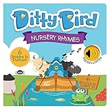 DITTY BIRD Baby Nursery Rhymes - Babyspielzeug mit 6 Sound-Knöpfen zum Englisch lernen. Interaktives Liederbuch mit den beliebtesten Songs. Perfekt für bilinguale Kinder ab 1 J