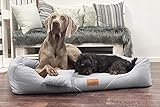 tierlando® Orthopädisches Hundebett William Couture | Bequemes Hundebett | Waschbar | Memory Foam | Kuscheliges Hundesofa L+ | Hellg