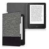 kwmobile Hülle kompatibel mit Tolino Shine 2 HD - Canvas eReader Schutzhülle Cover Case - Dunkelgrau Schw