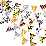 Stoff Bunting Banner Flagge Girlande 40 Feet Vintage Bunting 42 Stücke Blumen Wimpel Dreieck Flaggen Stoff Girlande für Hochzeit Geburtstag Baby Shower Dekoration (Schönes Muster)