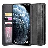 Sinyunron Klapphüllen für Xiaomi Mi 10 Pro Hülle Leder Klapptasche Xiaomi Mi 10 Pro Schutzhülle Flip Case Lederhülle Xiaomi Mi 10 Pro Handy Brieftasche(Schwarz)