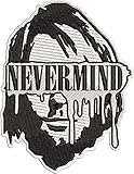 Kurt Cobain Face Patches zum Aufbügeln oder Aufnähen Nirvana Rock Band Nevermind Grunge Music Besticktes Abzeichen Patch Rock Star (weiß)