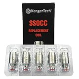 Authentische Kangertech SSOCC Ersatzspulen 0,5 ohm (Edelstahl Bio-Baumwolle Coil) für Subtank Serie/Toptank Serie/SUBVOD/Nebox 5 (Packung von 5) Enthält Kein Nik