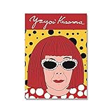 Kusama Yayoi Art Exhibition Poster, japanisches Retro-Augen-Ozean-abstraktes Punktbild, rahmenloses Leinwandbild A2 60x80