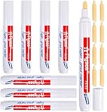 8 Stück Weiße Fugenstift für Schimmel und Restaurierung, Fugenmörtel Restaurierung Stift, Reparatur Marker für Fliesen Wand Boden, mit Ersatzsp