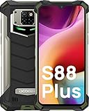 DOOGEE S88 Plus (offiziell) Outdoor Handy 4G Wasserdichter Smartphone Ohne Vertrag 10000mAh Reverse Charge 48MP Triple Kamera 8GB+128GB Android 10.0 6,3 Zoll IP68/IP69K Smartphone 2021 (Grün)