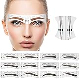 192 Paare Augenbrauen Schablonen, 12 Stile Augenbrauen Form Aufkleber für Schöne Augenbrauen Mädchen Damen Make-up Werkzeug mit 10 wiederverwendbare Augenbrauen Zeichnungsk