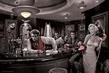 Poster Consani: Marilyn Monroe, James Dean & Co. in der Bar - Größe 61 x 91,5 cm - Maxip