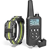 Hund Anti Bellen Halsbänder Mit 800 Meter Fernbedienung Wiederaufladbare Vibrationskragen Erziehungshalsband Hund IPX67 Wasserdicht 4 Trainingsmodi Anti-Barking Hund Stopper Trainer G