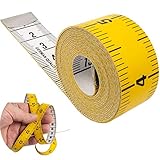 Schneidermaßband, universal Maßband mit 150 cm Gesamtlänge, 1 Pack, 2 in 1 Maßband mit CM und INCH Skalierung, Ausmessung von Kleidung, Körper-Fett, Rollmaßband, Messband, aus Glasfieb