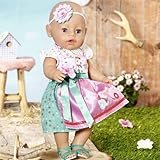 Zapf Creation 828748 BABY born Dirndl Puppenkleidung für besondere Anlässe und Feste, 43 cm, 5-teiliges S