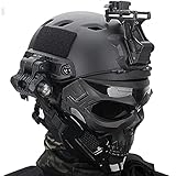 GYQCP Taktischer Helm, Leichte Schädelmaske Aus ABS-Material Schützendes Geisterhelm-Set Geeignet Für Outdoor-Spiele Paintball-Schießen Halloween-Rollenspiele Airsoft H