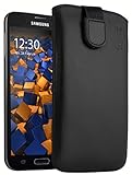mumbi Echt Ledertasche kompatibel mit Samsung Galaxy S5 / S5 Neo Hülle Leder Tasche Case Wallet, schw