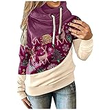 Women's Winter Fashion Color Long-Sleeved Sweatshirt Casual B