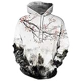 ZYUD Herren Damen Pullover Kapuzenpullover Sweatshirt 3D Neuheit Drucken Langarmshirt Hoodie Bluse Top Männer Frauen Kapuzenpulli Männer 3D Animal Print Kostüm Mit Kapuze Pullover Hoodie Sw