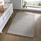 Taracarpet Shaggy Teppich Wohnzimmer Schlafzimmer Kinderzimmer Hochflor Langflor Teppiche modern grau 120x170