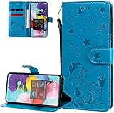 LEMAXELERS Galaxy J5 2016 Hülle,Galaxy J5 2016 Handyhülle Netter Katzen blume Prägung Mädchen Flip Case PU Leder Cover Magnet Schutzhülle Ständer Handytasche für Samsung Galaxy J5 2016,KT Cat B