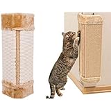 Eckkratzbrett Katzenkratzbrett Kantenschutz Kratzbrett Sisalbrett Kantschutz Eckenschutz Kratzecke Wandschutz Natursisal, 25cm x 46