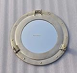 15' Nautical Messing Bullauge Spiegel Piraten Boot Deko Spiegel Kapitäns Maritim Strand Badezimmer Dekor Spiegel Piraten S