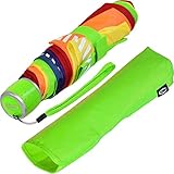 iX-brella Mini Kinderschirm Safety Reflex extra leicht - Regenbog