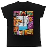 Breaking Bad GTA Poster Funny Gift Designer Unisex T-Shirt, Schwarz , XL