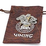 AMOZ Viking Hammer Necklace, Nordic Celtic Mjolnir Vintage Original Stainless Steel Talisman Pendant, Handmade Heavy Duty King Chain Classic,Ein,31 Z