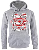 Coole-Fun-T-Shirts Sweatshirt Penny !? Knock Knock - Big Bang Theory ! Vintage Hoodie, grau, L, 10753_grau_HOODIE_GR.L