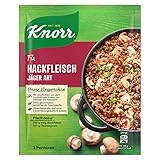 Knorr Fix Hackfleisch Jäger Art (mit nachhaltig angebauten Zutaten ohne geschmacksverstärkende Zusatzstoffe und Farbstoffe), 3 Portionen, 1er Pack (1 x 36 g)