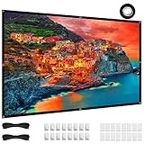 60 Zoll Projektor-Leinwand, 16:9 HD 4K faltbar, keine Falten, tragbare Video-Projektion, Film, Leinwand für Außen- und Innenbereich, Heimk