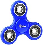 Newgen Medicals Fidget Spinner: 3-seitiger Hand-Spinner mit hochwertigem ABEC-7-Kugellager, blau (Fidget Spinner Toys)