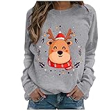 Weihnachtskleid Oversize Shirt Damen Vintage Cut Out Shirt Damen Bluse gestreift Damen einfarbige t Shirts Damen t-Shirts für Damen sexy Kleid mintgrün Pullover Langarm Shirt mit Knopfleiste D