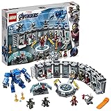 LEGO 76125 Super Heroes Marvel Avengers Iron Mans Werkstatt, Set mit 6 Minifiguren, Superhelden Spielzeug ab 7 J