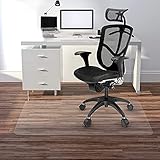 ZWYSL Stuhlmatte FüR Hartholzboden, Klare Rechteckige BüRostuhlmatte FüR Niederflor-Teppich Hochleistungs-BüRobodenschutz FüR RollstüHle, Easy Flat, 3,mm (Color : Transparent, Size : 90x120cm)