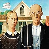 Puzzle - Grant Wood: American Gothic: Unser faszinierendes, hochwertiges 1.000-teiliges Puzzle (73,5 cm x 51,0 cm) in stabiler Kartonverpackung