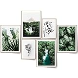 BLCKART Beige Love Bilder Set Stilvolle Beidseitige Pampasgras Poster Natur Gräser Wohnzimmer Deko Boho (L | 4x A3 | 2x A4 | ohne Rahmen, EXOTIC DREAM)