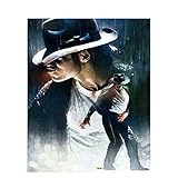 WYTCY Malen Nach Zahlen - Michael Jackson. Leinen Leinwand Ölgemälde, Moderne Kunst Malerei, DIY Malerei Kit, Geeignet Für Erwachsene Und Anfänger40*50CM