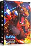 Pokemon Sammelalbum, Pokemon Karten Album, Pokemon Karten Halter, Pokemon Ordner Karten Album Buch , Bester Schutz für Pokemon Sammel Karten GX EX Karten Album (Charizard)