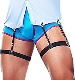 STAY GENT HemdHalter 4 Stück Shirt Stays Herren -Hemd Halterung Straffer Damit das Hemd in der Hose Bleibt Hemd halter Oberschenkel Schw