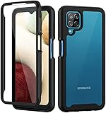 Für Samsung Galaxy A12 Hülle, Samsung Galaxy M12 Hülle, 360° Rundumschutz TPU Robust Bumper Case Outdoor Handyhülle Samsung A12 M12 Mit Eingebautem Displayschutz, Stoßfest Kratzfeste Schutzhülle C