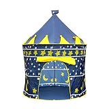 Lalia Spielzelt rund für Mädchen oder Jungen, 135cm hoch. Burg Turm für Prinzen, Pop up Super einfach und schnell auf- und abbauen. Das perfekte Geschenk Schloss Spielhaus Z